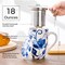 Tea Mug with Infuser and Lid, 18 Ounce Large Ceramic Loose Leaf Cup, Microwave, Dishwasher Safe, Perfect for Tea Lovers